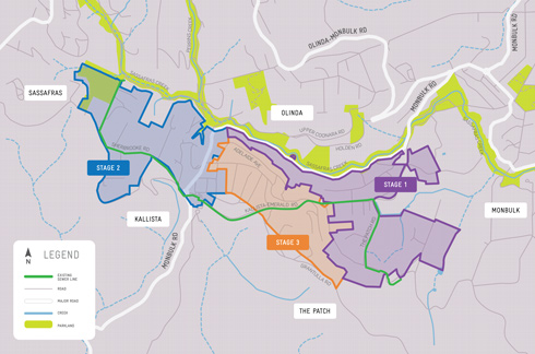 Eltham sewerage project map
