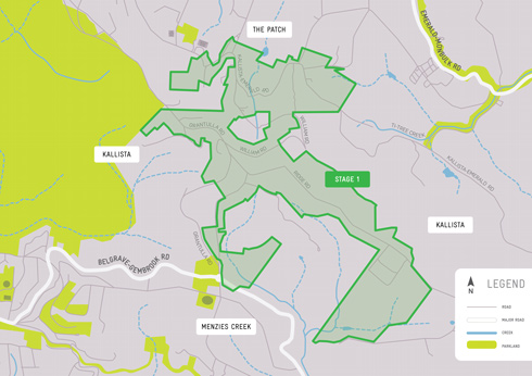 Eltham sewerage project map